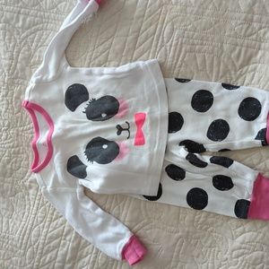 Baby girl panda pajamas